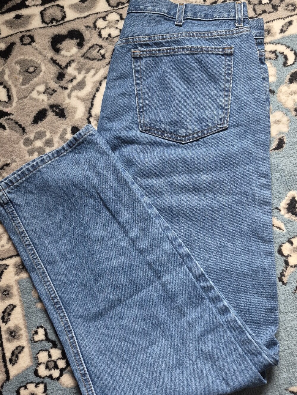 George Men's Straight-Leg Blue Denim Jeans 38x34
